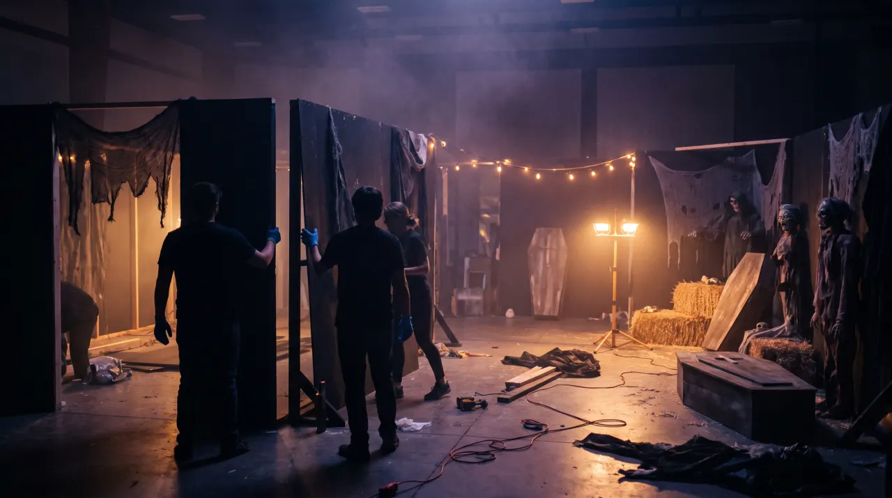 Set Build Crew: the scene